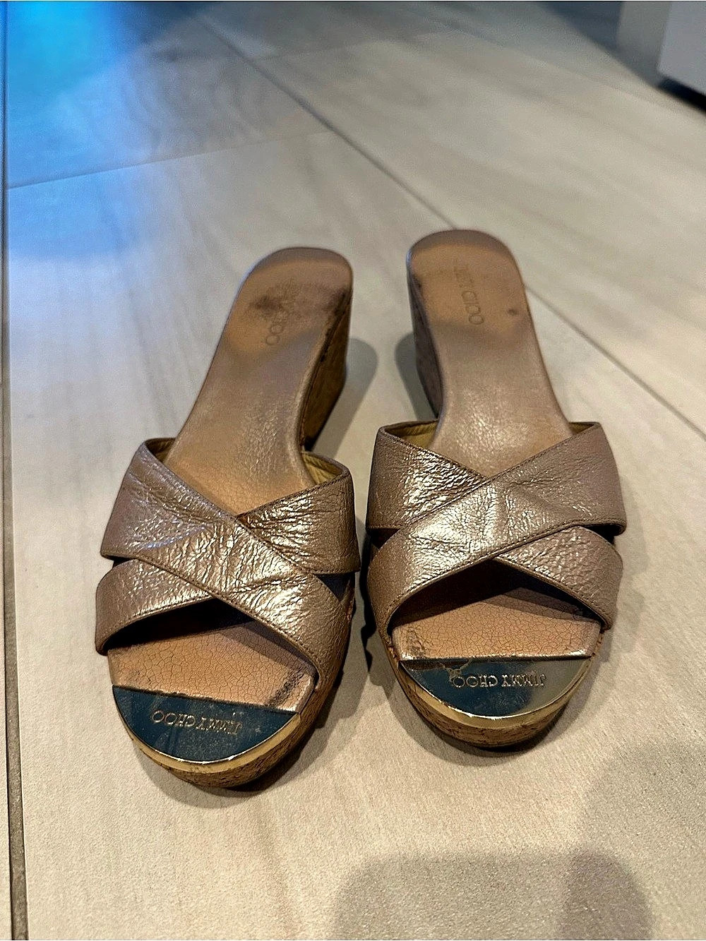 Jimmy Choo Pandora Cork Sandals, 37